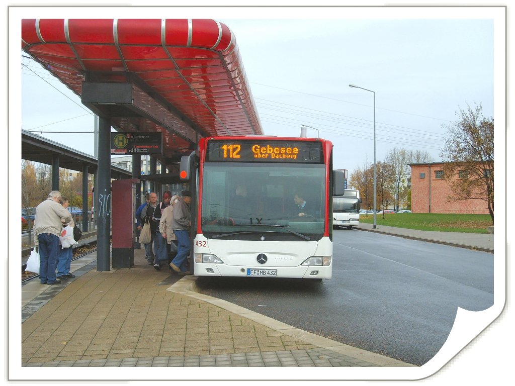 Bus 112 nach Gebesee am Europaplatz
