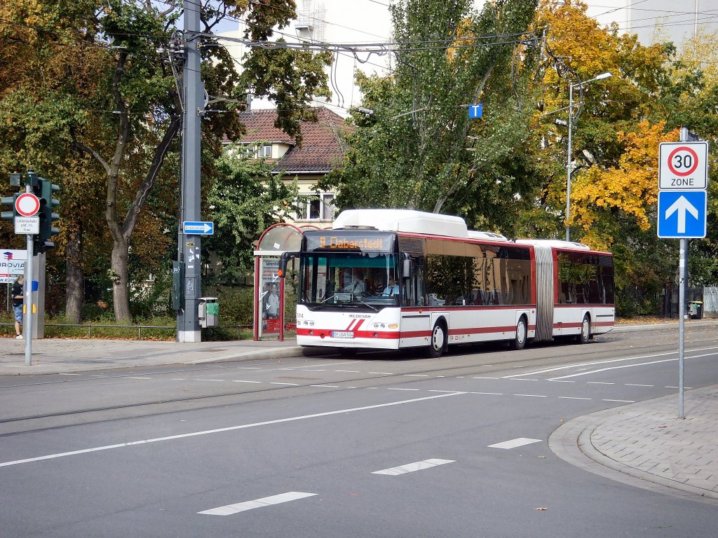 Bus der Linie 9 nach Daberstedt an der Salinenstrasse