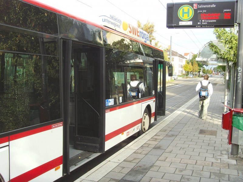 Stadtbus der Linie 9 zum Nordbahnhof