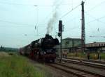 DR 41 1144-9 �bernahm in Naumburg (S) Hbf einen Schwertransport der Firma HCS und brachte den Transformator nach K�nitz; 13.07.2008 